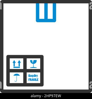 Cardboard Package Box Icon Stock Vector
