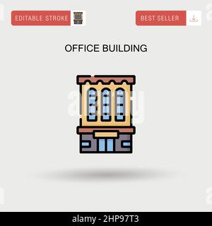 Office building Simple vector icon. Stock Vector