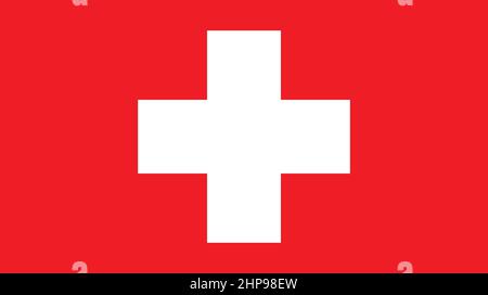 Switzerland National Flag Stock Vector