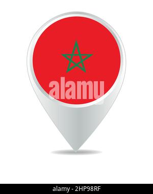 Location Icon for Morocco Stock Vector