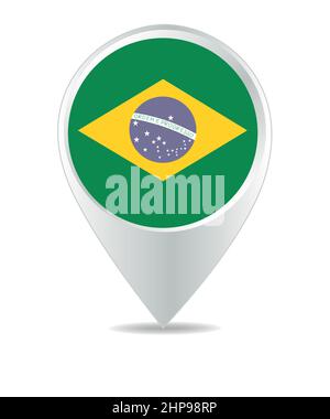 Location Icon for brazil Stock Vector