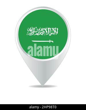 Location Icon for Saudi Arabia Stock Vector