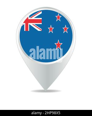 Location Icon for New Zealand Stock Vector