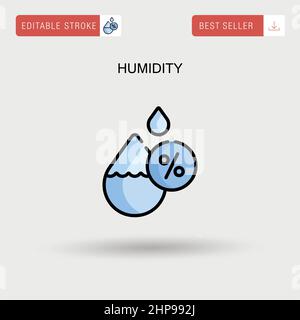 Humidity Simple vector icon. Stock Vector