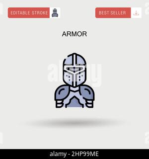 Armor Simple vector icon. Stock Vector