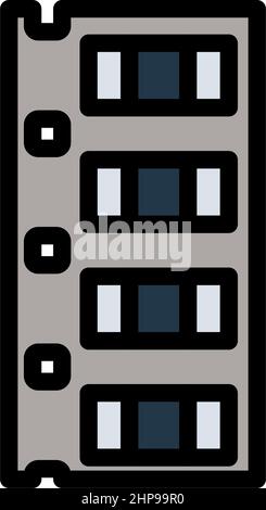 Diode Smd Component Tape Icon Stock Vector