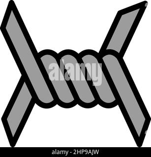 Barbed Wire Icon Stock Vector