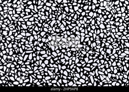Black-white pebble texture background. Seamless stone pattern. Stock Photo