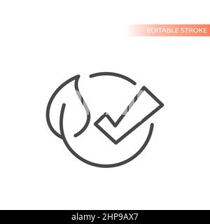Eco safe, or friendly outlined icon Stock Vector