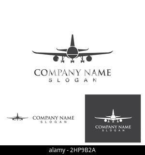 Aeroplane logo icon vector illustration template Stock Vector