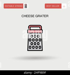 Cheese grater Simple vector icon. Stock Vector