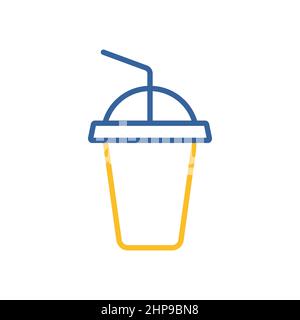 Soft drink vector icon. Fast food sign Stock Vector