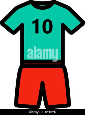 Icon Of Football Uniform Stock Vector