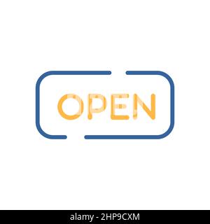 Open Vector icon on white background Stock Vector