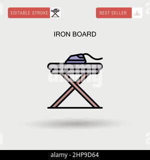 Iron board Simple vector icon. Stock Vector