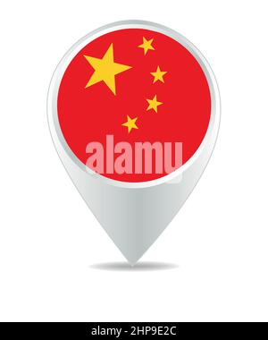 Location Icon for China Stock Vector