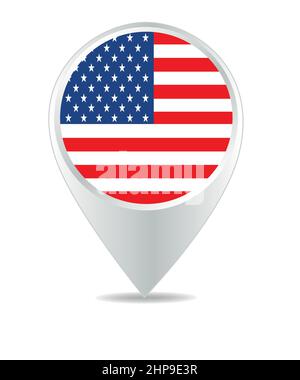 Location Icon for USA Stock Vector