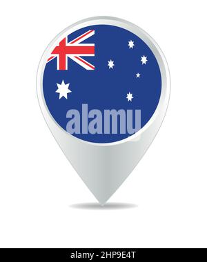 Location Icon for Australia Stock Vector
