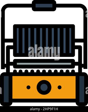 Kitchen Electric Grill Icon Stock Vector