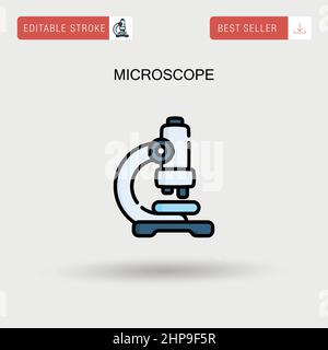 Microscope Simple vector icon. Stock Vector