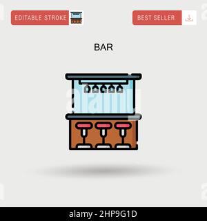 Bar Counter Vector Icon Design Illustration Stock Vector Image & Art ...