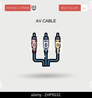 Av cable Simple vector icon Stock Vector Image & Art - Alamy