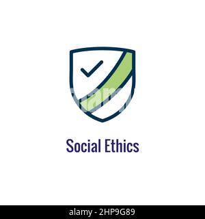 Social or Society  Icon showing image for social change and investment, or ESG Stock Vector