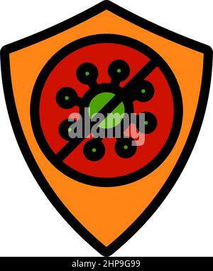 Shield From Coronavirus Icon Stock Vector