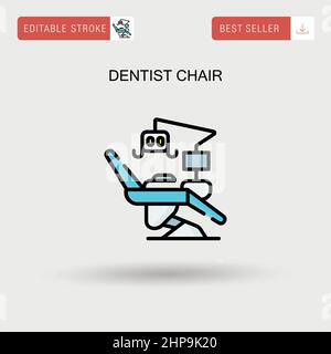 Dentist chair Simple vector icon. Stock Vector
