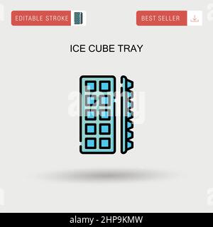 Ice cube tray Simple vector icon. Stock Vector