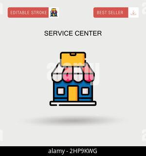 Service center Simple vector icon. Stock Vector