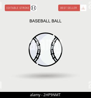 Baseball ball Simple vector icon. Stock Vector