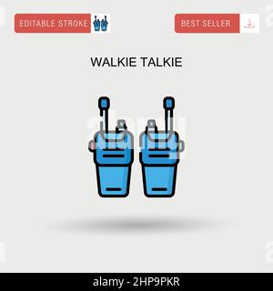 Walkie talkie Simple vector icon. Stock Vector