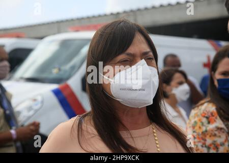 salvador, bahia, brazil - february 15, 2022: Alice Portugal, federal deputy seen during an event in the city of Salvador. Stock Photo