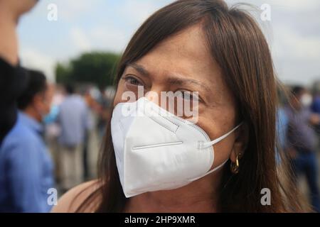 salvador, bahia, brazil - february 15, 2022: Alice Portugal, federal deputy seen during an event in the city of Salvador. Stock Photo