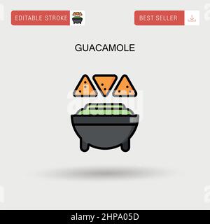 Guacamole Simple vector icon. Stock Vector