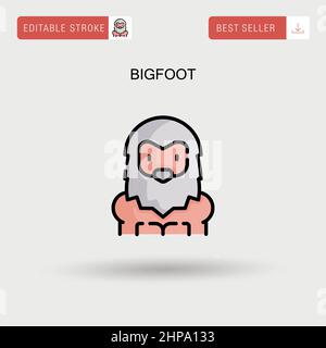 Bigfoot Simple vector icon. Stock Vector