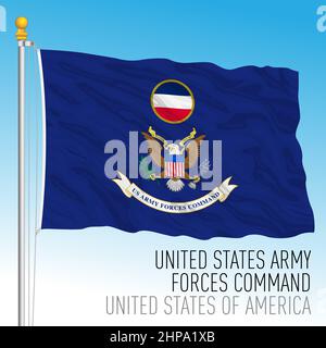 United States Army Forces Command flag, USA, vector illustration Stock Vector