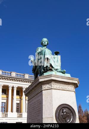 Poznan, Poland - Hygieia statue, monument in the Liberty Square (Plac Wolnosci), Stock Photo