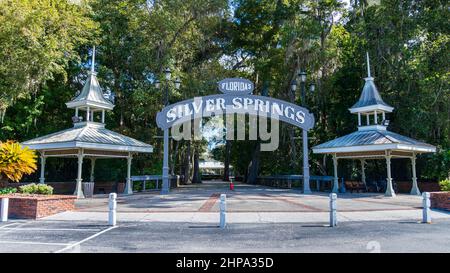 Entrance to Silver Springs State Park - Silver Springs, Florida, USA Stock Photo