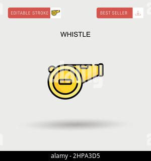 Whistle Simple vector icon. Stock Vector