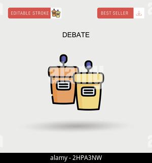 Debate Simple vector icon. Stock Vector