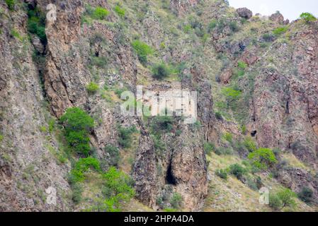 view of the rocks with a house Stock Photo