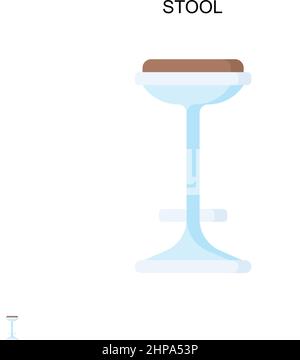 Stool Simple vector icon. Illustration symbol design template for web mobile UI element. Stock Vector