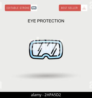 Eye protection Simple vector icon. Stock Vector