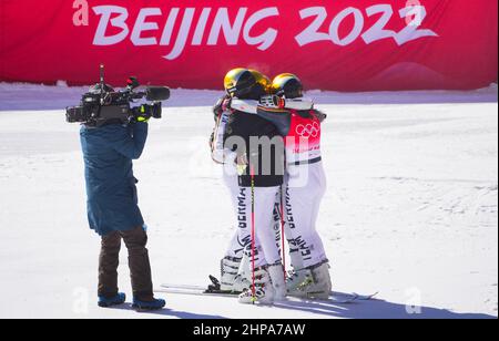 Yanqing, China. 20th Feb, 2022. Olympics, Alpine Skiing, Team, Mixed ...