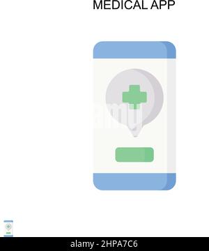 Medical app Simple vector icon. Illustration symbol design template for web mobile UI element. Stock Vector