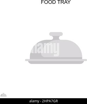 Food tray Simple vector icon. Illustration symbol design template for web mobile UI element. Stock Vector
