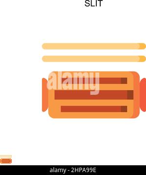 Slit Simple vector icon. Illustration symbol design template for web mobile UI element. Stock Vector
