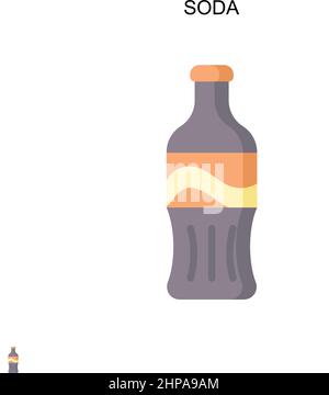 Soda Simple vector icon. Illustration symbol design template for web mobile UI element. Stock Vector